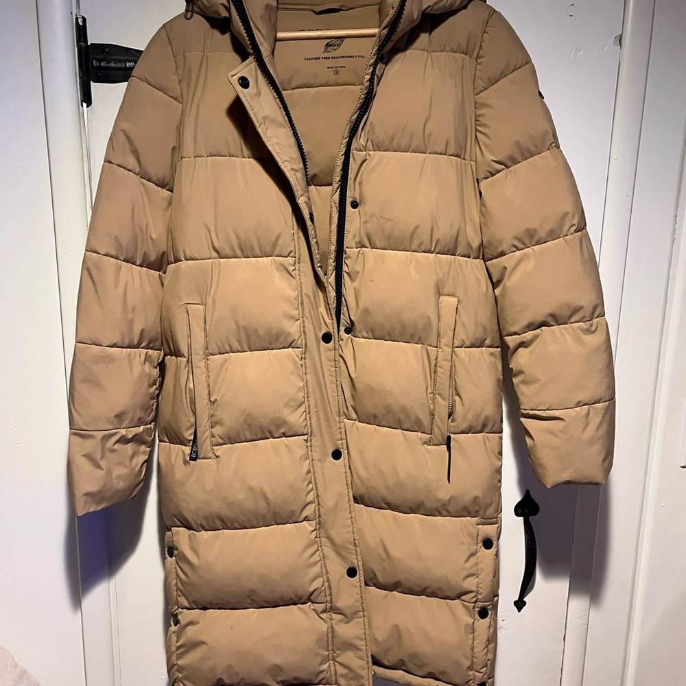 BCBG Generation Cream Tan Women’s Puffer Winter Coat - Eco-friendly